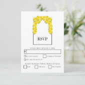 Rustikal-Gelbe Rosen Hochzeiten RSVP-Karten RSVP Karte (Stehend Vorderseite)