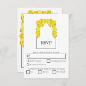 Rustikal-Gelbe Rosen Hochzeiten RSVP-Karten RSVP Karte (Vorne/Hinten)