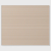 Rustikal Gemütlich Neutral Braun Gingham Geschenkpapier (Flach)