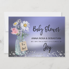 *~* rustikal. Gender Mason Jar Floral Baby Shower Einladung