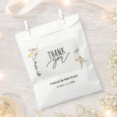 Rustikal gepresste Blume Danke Hochzeit Geschenktütchen (Ausgeschnitten)