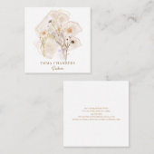 Rustikal gepresste Blume Gärtner Quadratische Visitenkarte (Vorne/Hinten)