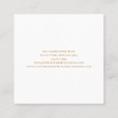 Rustikal gepresste Blume Gärtner Quadratische Visitenkarte (Rückseite)