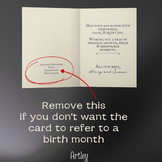 Rustikal gestanzter Kosmos Oktober Geburtshilfe Bl Karte