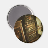 Rustikal gestapelte Holzkisten verblasst Magnet (Vorderseite/Rückseite)