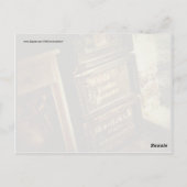 Rustikal gestapelte Holzkisten verblasst Postkarte (Rückseite)