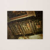 Rustikal gestapelte Holzkisten verblasst Puzzle (Horizontal)