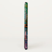 Rustikal gestrichene Holz-Schlüsselloch-Kette blau Case-Mate iPhone Hülle (Hinten/Rechts)