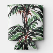 Rustikal gestrichener Strand mit Palmen Dosenkühler (Rückseite)