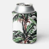 Rustikal gestrichener Strand mit Palmen Dosenkühler (Kanne Rückseite)