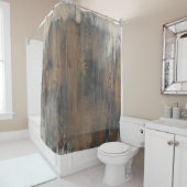 rustikal, getragen, Holz, Braun, Wand, Vintag, Duschvorhang (Beispiel)