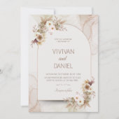 Rustikal getrocknete Blume Brautparty Party Einladung (Vorderseite)