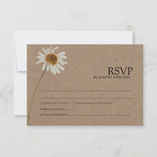 Rustikal getrocknete Sonnenblumen Hochzeit RSVP Karte (Vorderseite)