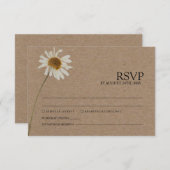 Rustikal getrocknete Sonnenblumen Hochzeit RSVP Karte (Vorne/Hinten)