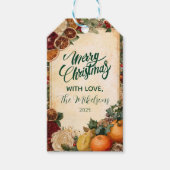 Rustikal getrockneter Orange und Obst Weihnachten Geschenkanhänger (Vorderseite)