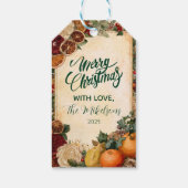 Rustikal getrockneter Orange und Obst Weihnachten Geschenkanhänger (Rückseite)