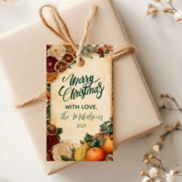 Rustikal getrockneter Orange und Obst Weihnachten Geschenkanhänger