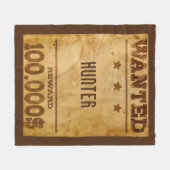 Rustikal Gewollt $ 100000 Personalisiert Fleecedecke (Vorderseite (Horizontal))