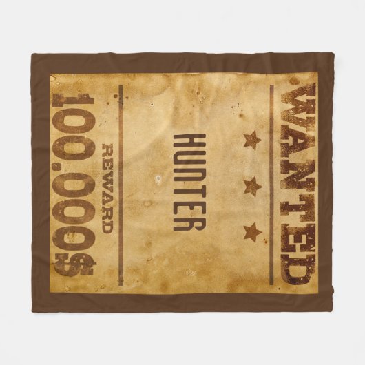 Rustikal Gewollt $ 100000 Personalisiert Fleecedecke (Vorderseite (Horizontal))