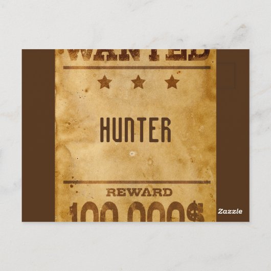 Rustikal Gewollt $ 100000 Personalisiert Postkarte (Rückseite)