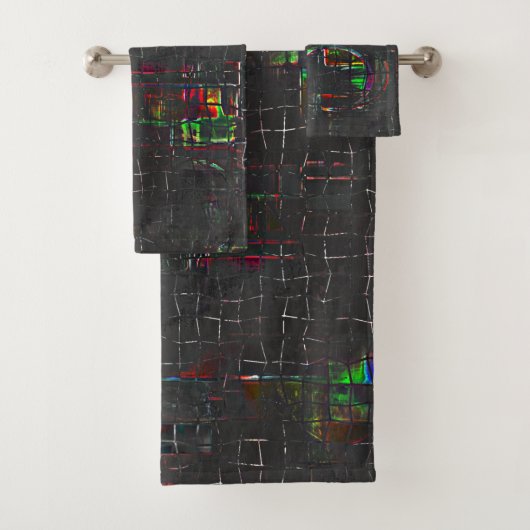 Rustikal gezeichnet in der Nacht in Dunkelheit bis Badhandtuch Set (Insitu)