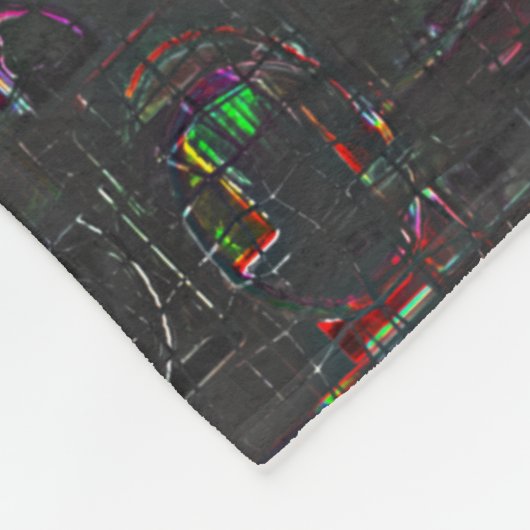 Rustikal gezeichnet in der Nacht in Dunkelheit bis Fleecedecke (Ecke)