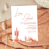 Rustikal Gezeichnet Verona Sunset Western Wüste We Einladung