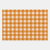 Rustikal Gingham Tartan Kariert Orange Lila Pink Geschenkpapier Set (Vorderseite 3)