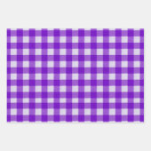 Rustikal Gingham Tartan Kariert Orange Lila Pink Geschenkpapier Set (Vorderseite)