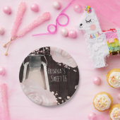 Rustikal glänzend Laternenbaby Pink Blush Rose Swe Pappteller (Party)