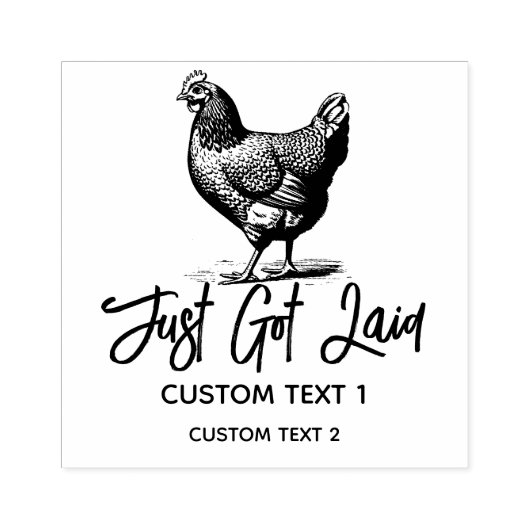 Rustikal Got Hühnereier Briefmarke Gummistempel (Prägung)