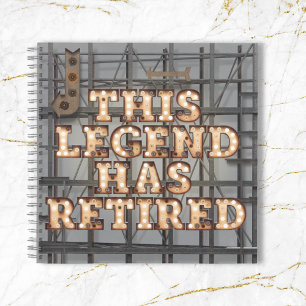 Rustikal Grau Gold Diese Legende Ruhestand Gästebu Notizblock