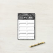 Rustikal grau Kariert zu führen Post-it Klebezettel (Auf Schreibtisch)