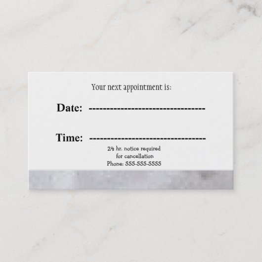 Rustikal Grau Minimalistisch Beruflich Terminkarte (Vorderseite)