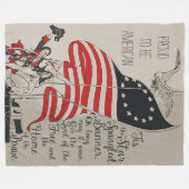 Rustikal-Graue Vintage USA-Flagge Fleecedecke (Vorderseite (Horizontal))