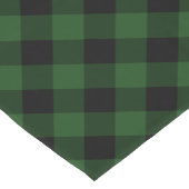 Rustikal grün und schwarz Buffalo Kariert Kurzer Tischläufer (Ecke)