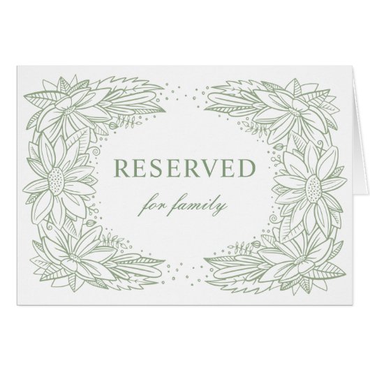 Rustikal grüne Blumenhochzeit. Ländervorwahl (Vorderseite (Horizontal))