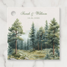 Rustikal grüne Gastgeschenk Hochzeit Geschenkanhänger