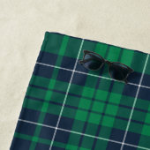 Rustikal grüner Karierter Familienname Strandtuch (Beispiel)