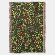 Rustikal-grüngelbe und lebhafte rote Kurven