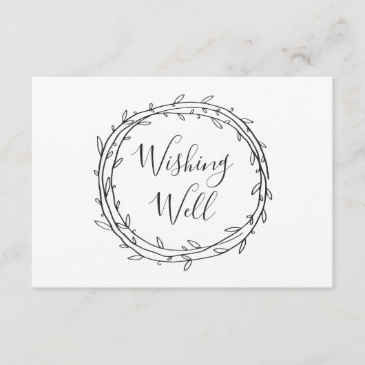 Rustikal gut wollen. Botanische Landeshochzeit Begleitkarte (Vorderseite)