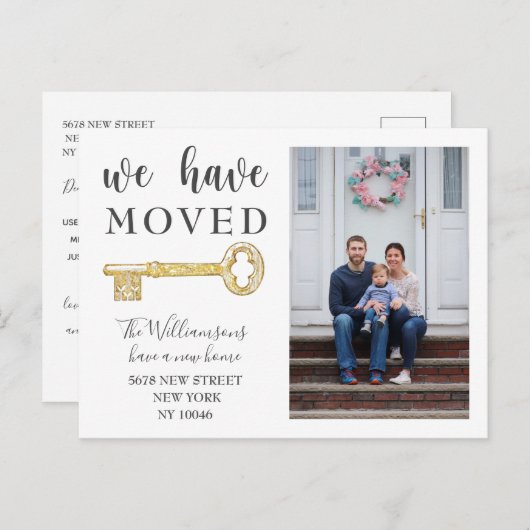 Rustikal haben wir das wichtigste Foto bewegt Ankü Ankündigungspostkarte (Vorne/Hinten)