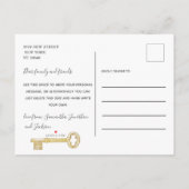 Rustikal haben wir das wichtigste Foto bewegt Ankü Ankündigungspostkarte (Rückseite)