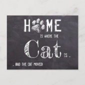 Rustikal haben wir neue Adresskatzen verschoben Ankündigungspostkarte (Vorderseite)