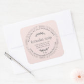Rustikal handgefertigte Lavendelseife rosa Quadratischer Aufkleber (Umschlag)