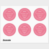 Rustikal handgefertigte Lavendelseife rosa Runder Aufkleber (Blatt)