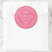 Rustikal handgefertigte Lavendelseife rosa Runder Aufkleber (Tasche)