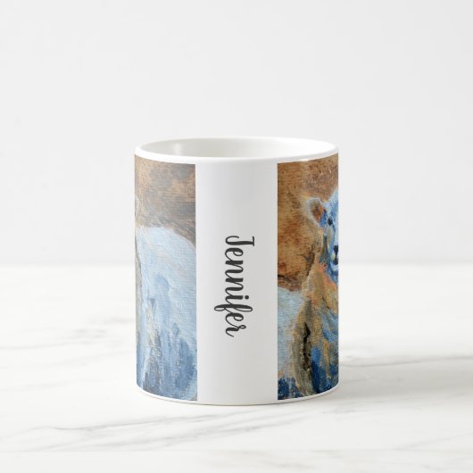 Rustikal handgemalte Schafsbauernbezeichnung Kaffeetasse (Mittel)