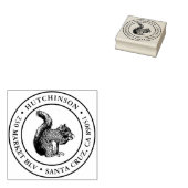 Rustikal handgezeichnet Eichhörnchen Rücksendeadre Gummistempel (Stempel)
