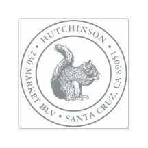 Rustikal handgezeichnet Eichhörnchen Rücksendeadre